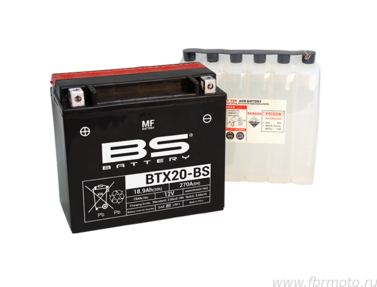  BS Battery BTX20-BS AGM