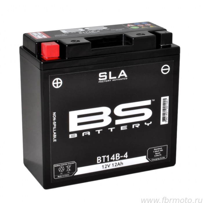  BS Battery BT14B-4 SLA (YT14B-4)
