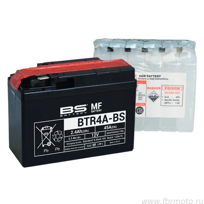  BS Battery BTR4A-BS AGM (YTR4A-BS)