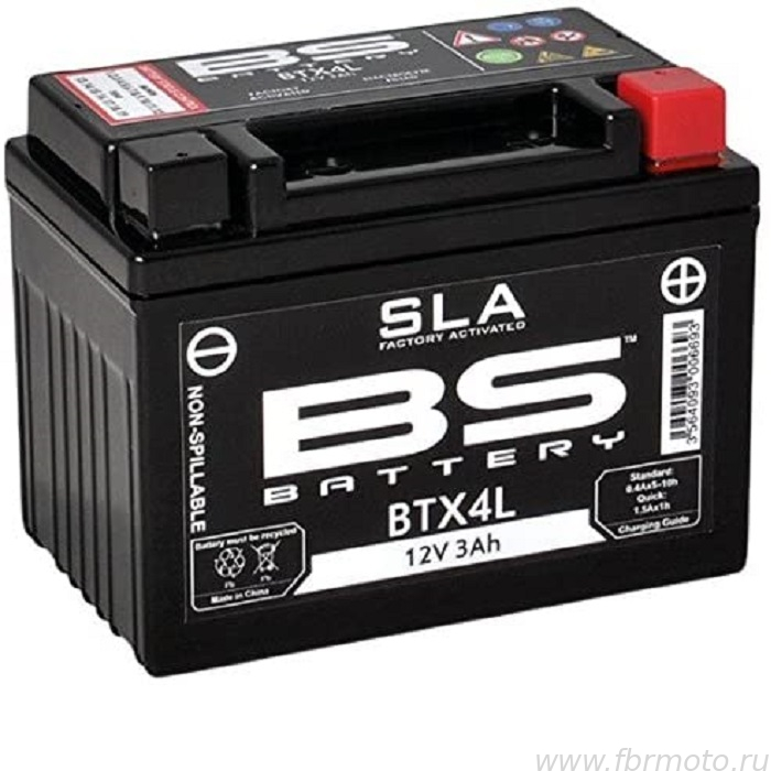  BS Battery BTX4L SLA (YTX4L/YTZ5SL)