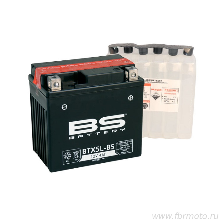  BS Battery BTX5L-BS AGM (YTX5L-BS)