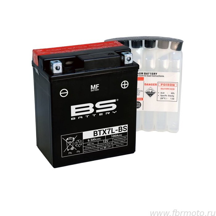  BS Battery BTX7L-BS (YTX7L-BS)