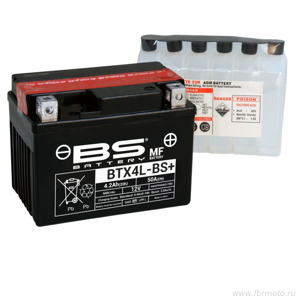  BS Battery BTX4L-BS+ YTX4L/YTZ5SL