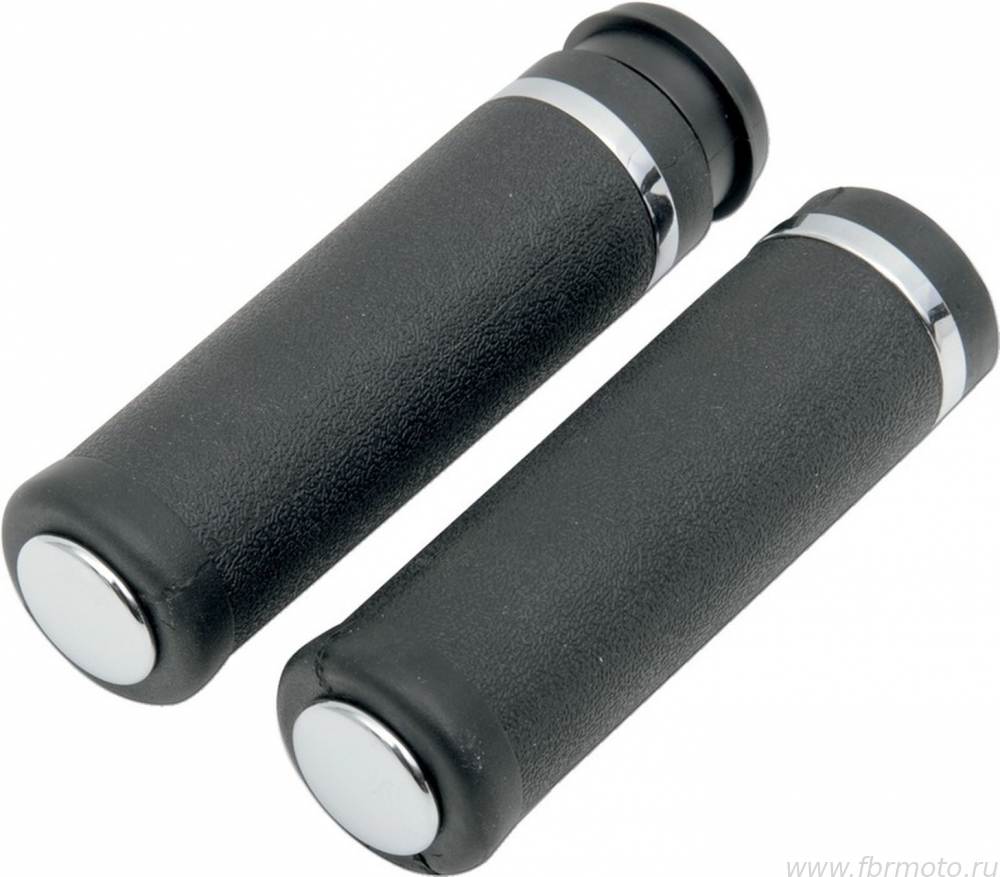  Drag Specialties Rubber Chrome End Caps HD Dual Cable 73-17